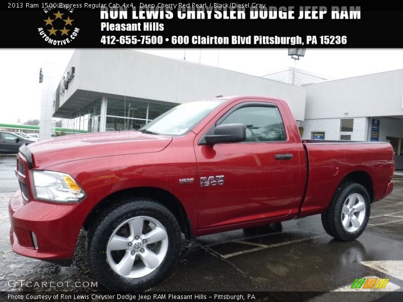 Deep Cherry Red Pearl / Black/Diesel Gray 2013 Ram 1500 Express Regular Cab 4x4