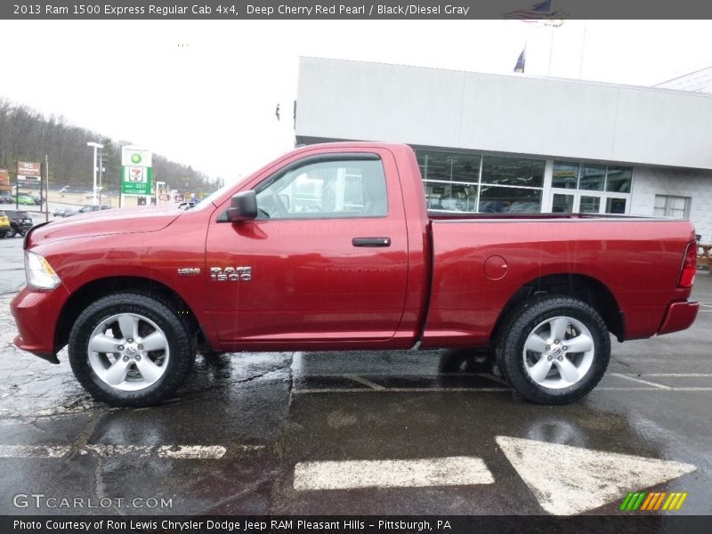 Deep Cherry Red Pearl / Black/Diesel Gray 2013 Ram 1500 Express Regular Cab 4x4