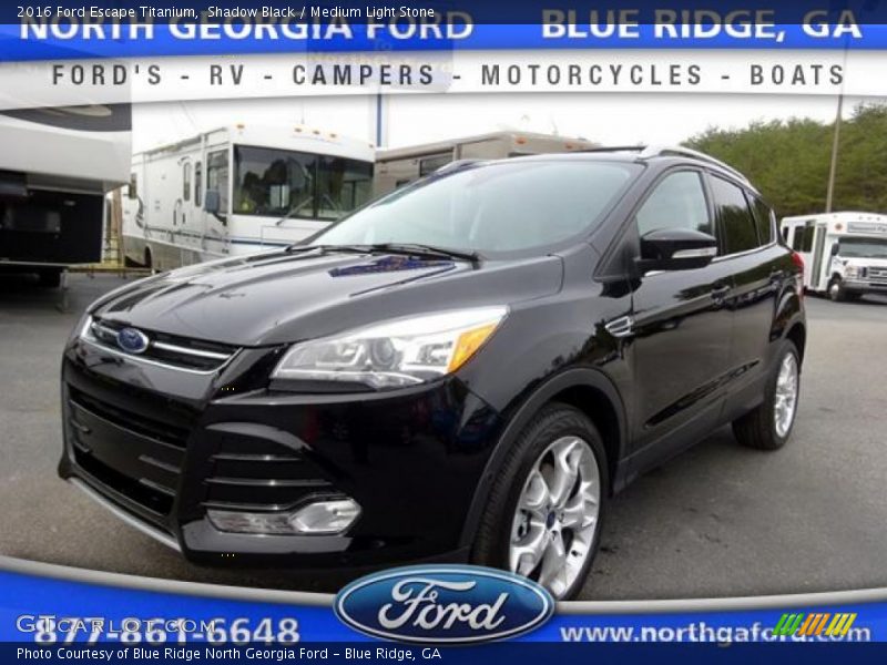 Shadow Black / Medium Light Stone 2016 Ford Escape Titanium