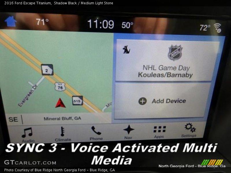 Shadow Black / Medium Light Stone 2016 Ford Escape Titanium