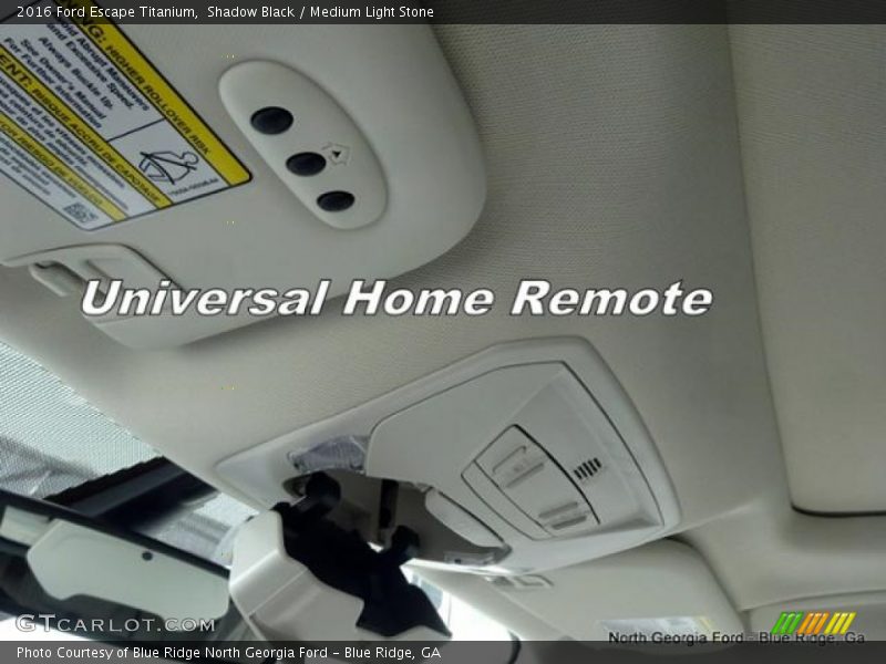 Shadow Black / Medium Light Stone 2016 Ford Escape Titanium