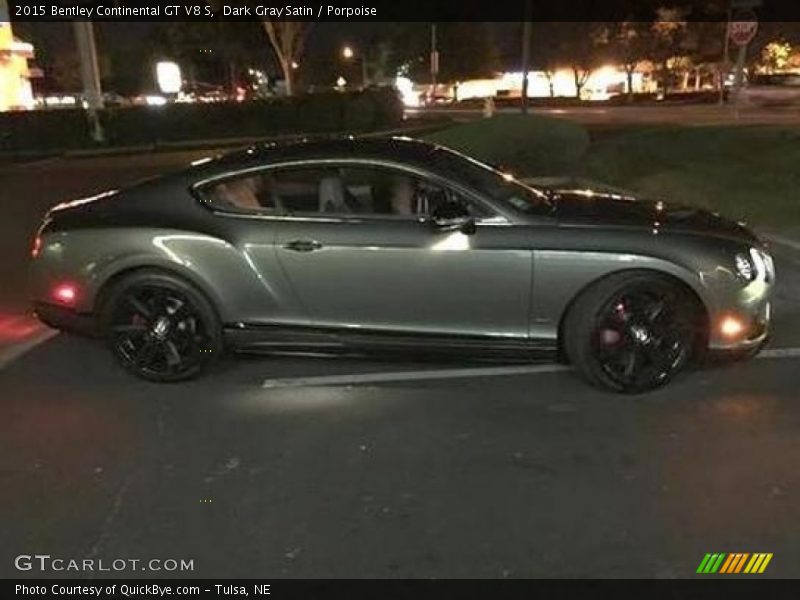 Dark Gray Satin / Porpoise 2015 Bentley Continental GT V8 S