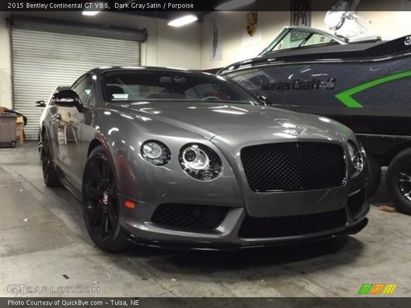 Dark Gray Satin / Porpoise 2015 Bentley Continental GT V8 S