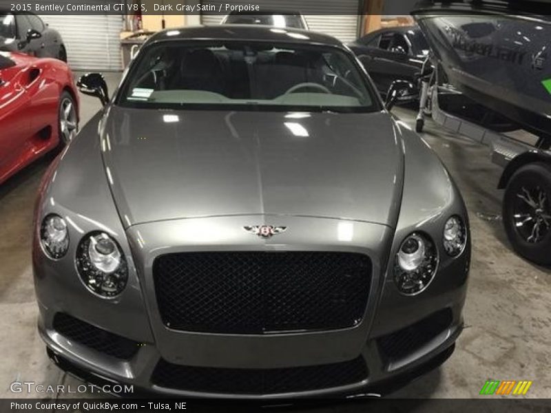 Dark Gray Satin / Porpoise 2015 Bentley Continental GT V8 S