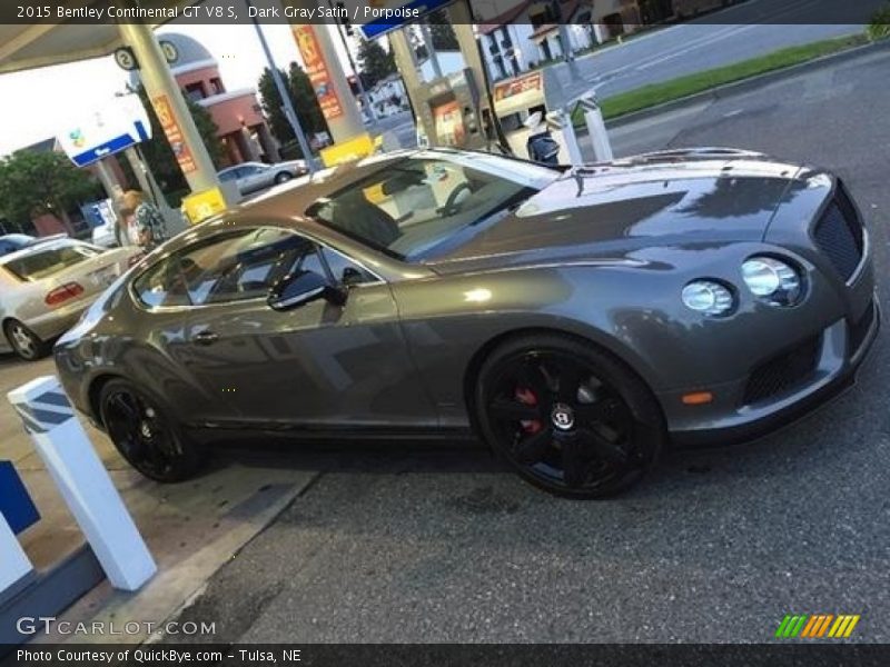 Dark Gray Satin / Porpoise 2015 Bentley Continental GT V8 S