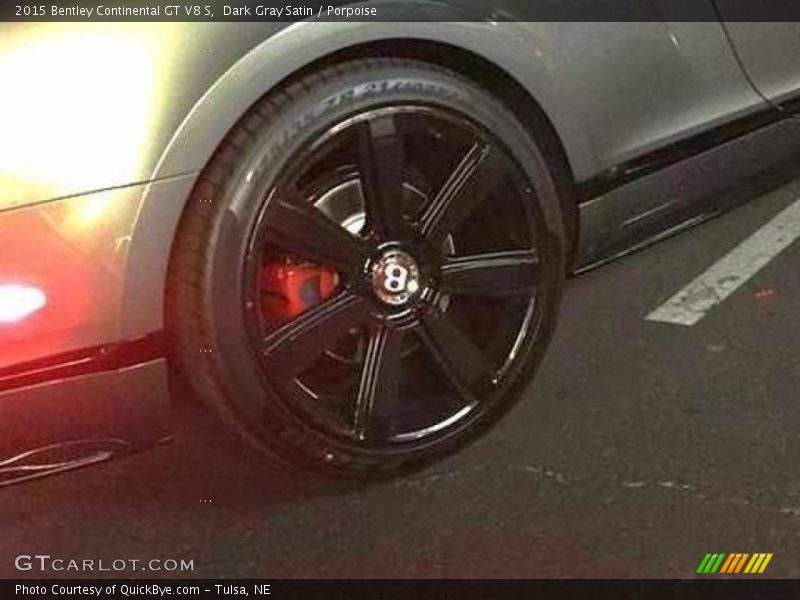 Dark Gray Satin / Porpoise 2015 Bentley Continental GT V8 S