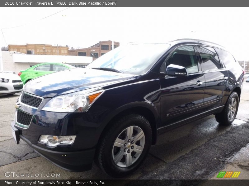 Dark Blue Metallic / Ebony 2010 Chevrolet Traverse LT AWD