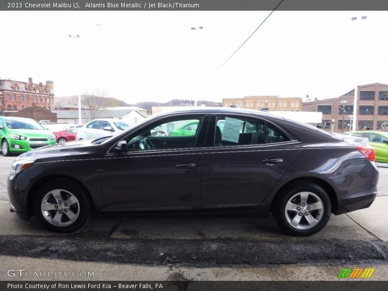 Atlantis Blue Metallic / Jet Black/Titanium 2013 Chevrolet Malibu LS