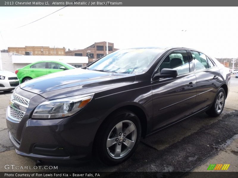 Atlantis Blue Metallic / Jet Black/Titanium 2013 Chevrolet Malibu LS