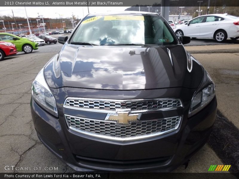 Atlantis Blue Metallic / Jet Black/Titanium 2013 Chevrolet Malibu LS
