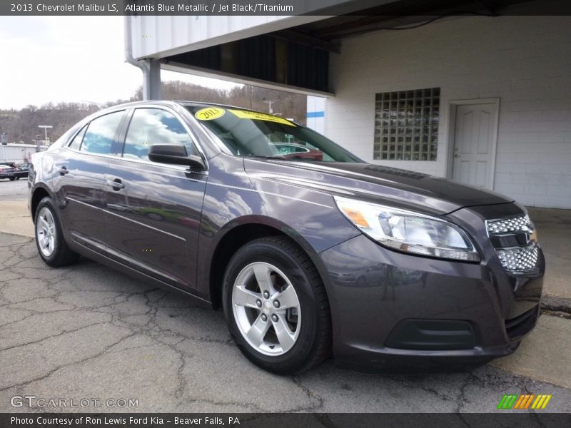 Atlantis Blue Metallic / Jet Black/Titanium 2013 Chevrolet Malibu LS