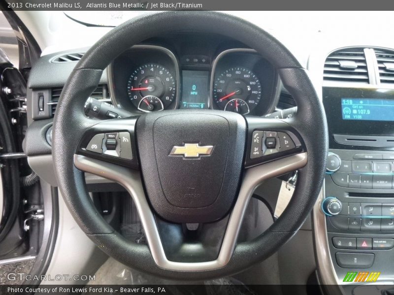 Atlantis Blue Metallic / Jet Black/Titanium 2013 Chevrolet Malibu LS