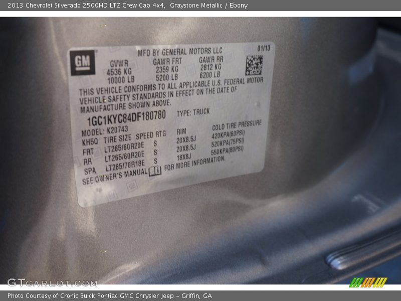 Graystone Metallic / Ebony 2013 Chevrolet Silverado 2500HD LTZ Crew Cab 4x4