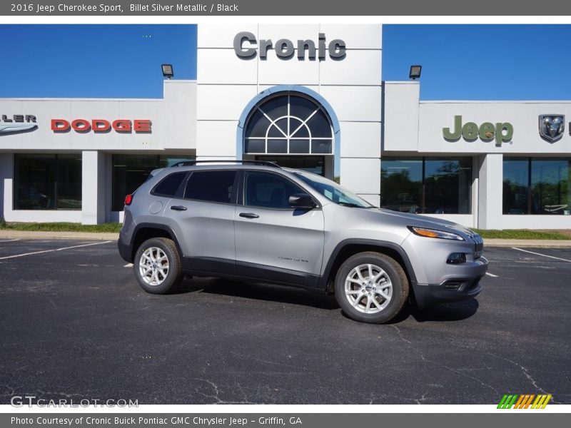 Billet Silver Metallic / Black 2016 Jeep Cherokee Sport