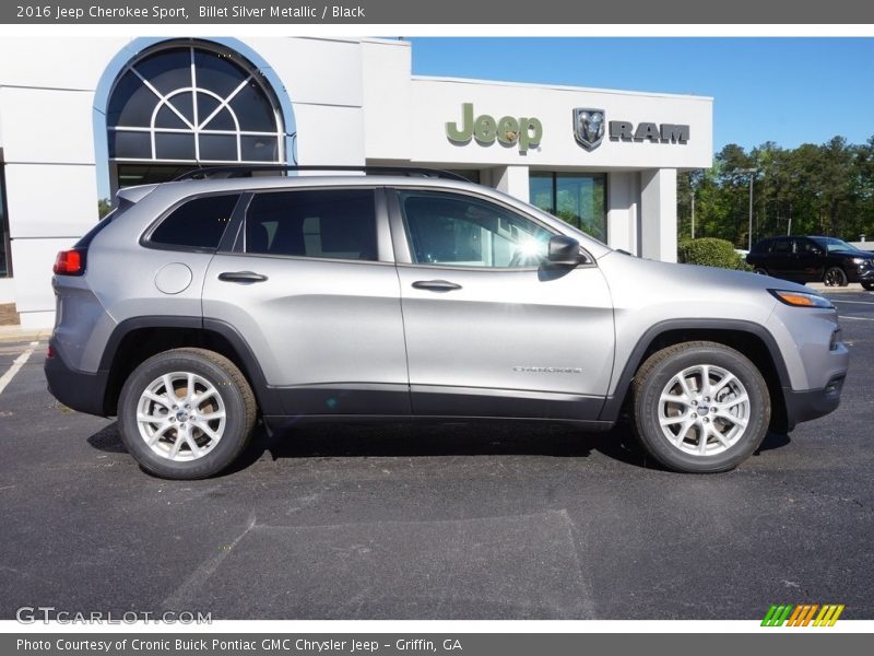 Billet Silver Metallic / Black 2016 Jeep Cherokee Sport