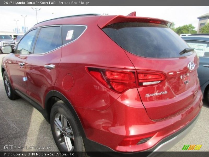 Serrano Red / Beige 2017 Hyundai Santa Fe Sport FWD
