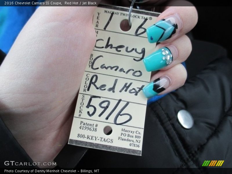 Red Hot / Jet Black 2016 Chevrolet Camaro SS Coupe