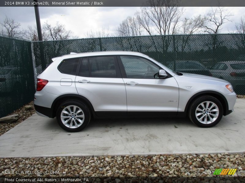 Mineral Silver Metallic / Black 2014 BMW X3 xDrive28i