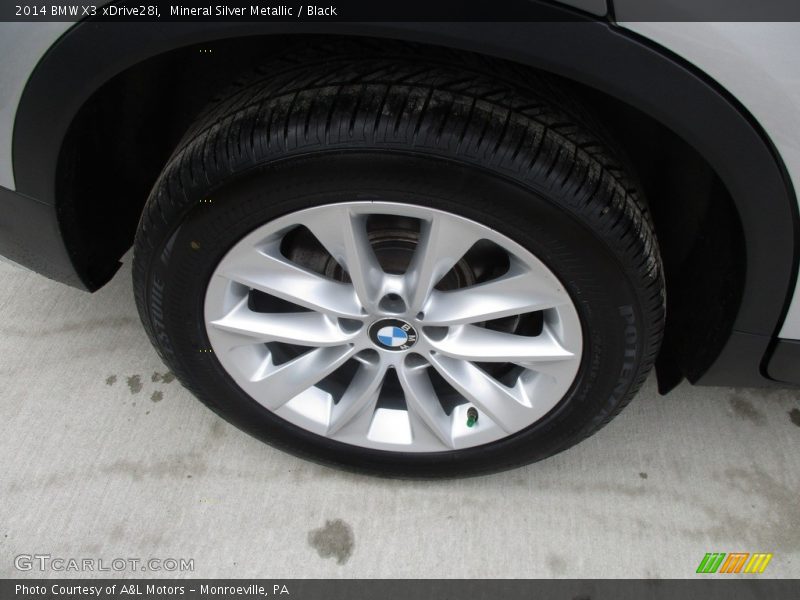 Mineral Silver Metallic / Black 2014 BMW X3 xDrive28i