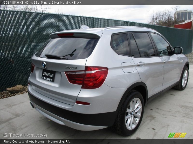 Mineral Silver Metallic / Black 2014 BMW X3 xDrive28i