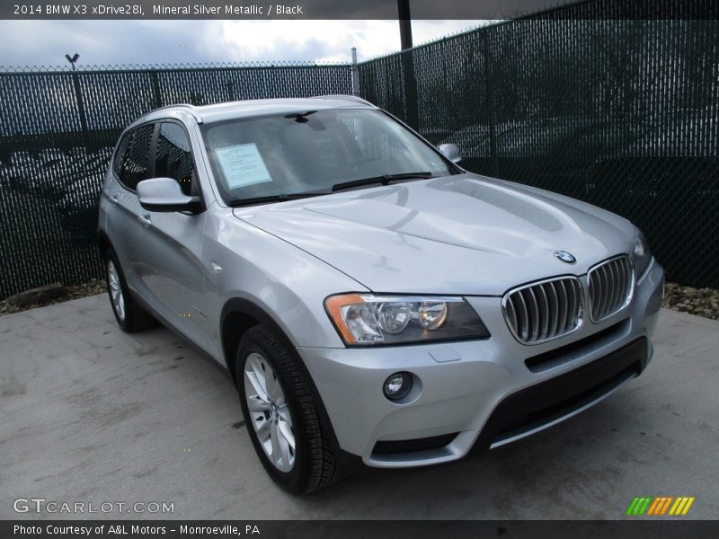Mineral Silver Metallic / Black 2014 BMW X3 xDrive28i