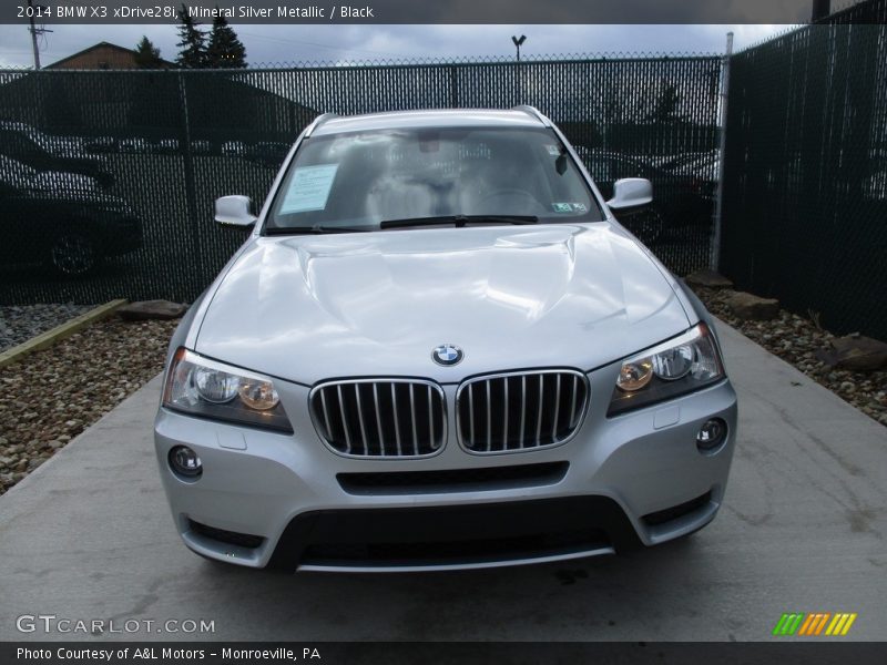 Mineral Silver Metallic / Black 2014 BMW X3 xDrive28i