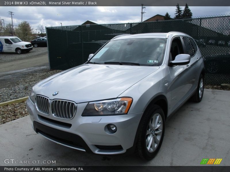 Mineral Silver Metallic / Black 2014 BMW X3 xDrive28i