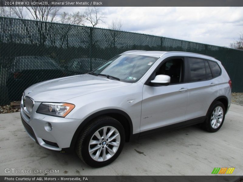 Mineral Silver Metallic / Black 2014 BMW X3 xDrive28i