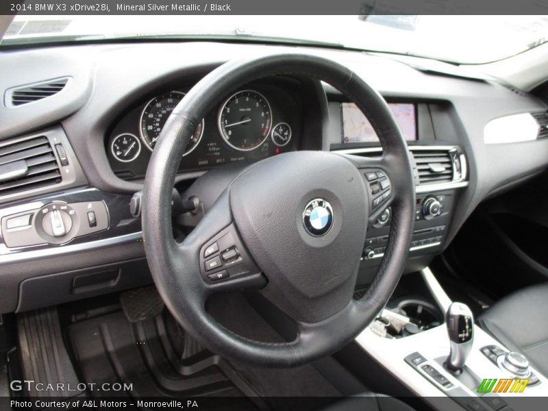 Mineral Silver Metallic / Black 2014 BMW X3 xDrive28i