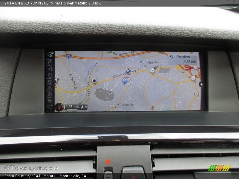 Mineral Silver Metallic / Black 2014 BMW X3 xDrive28i