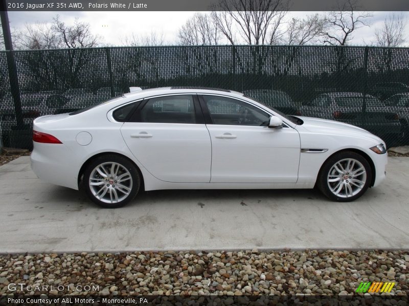 Polaris White / Latte 2016 Jaguar XF 35t AWD