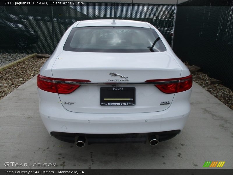 Polaris White / Latte 2016 Jaguar XF 35t AWD