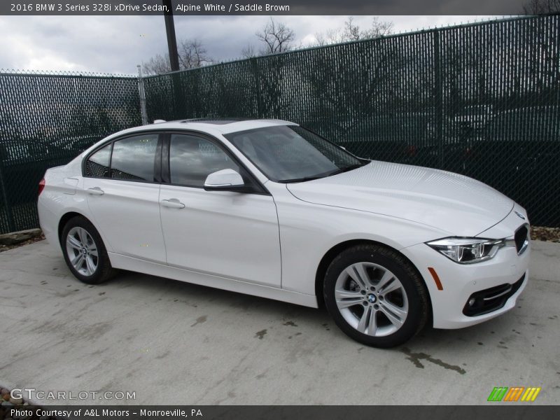 Alpine White / Saddle Brown 2016 BMW 3 Series 328i xDrive Sedan