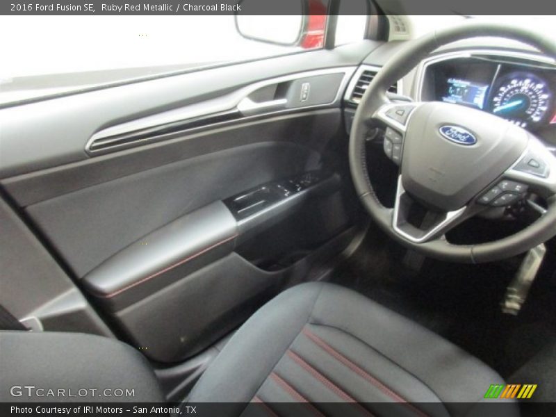 Ruby Red Metallic / Charcoal Black 2016 Ford Fusion SE