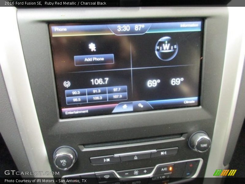 Ruby Red Metallic / Charcoal Black 2016 Ford Fusion SE