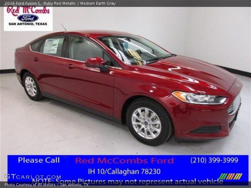 Ruby Red Metallic / Medium Earth Gray 2016 Ford Fusion S