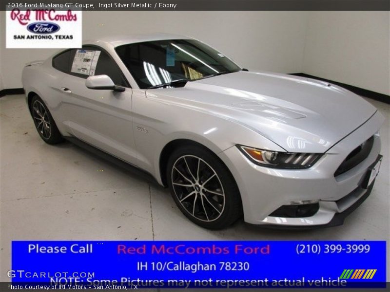 Ingot Silver Metallic / Ebony 2016 Ford Mustang GT Coupe