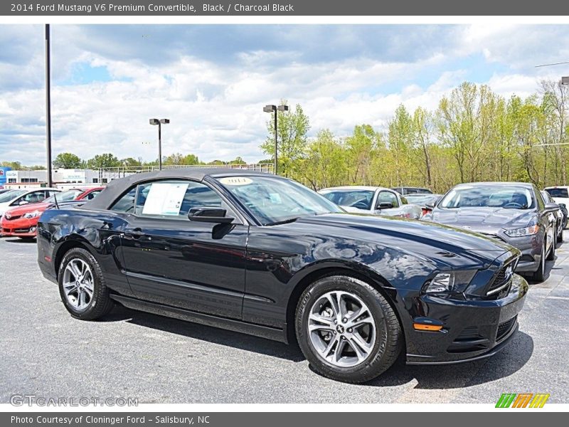 Black / Charcoal Black 2014 Ford Mustang V6 Premium Convertible