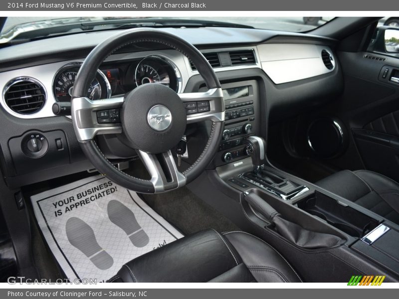 Black / Charcoal Black 2014 Ford Mustang V6 Premium Convertible