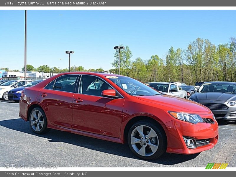 Barcelona Red Metallic / Black/Ash 2012 Toyota Camry SE