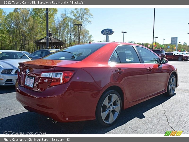 Barcelona Red Metallic / Black/Ash 2012 Toyota Camry SE