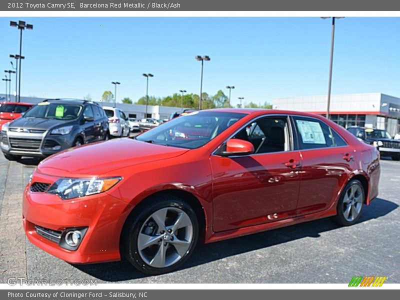 Barcelona Red Metallic / Black/Ash 2012 Toyota Camry SE