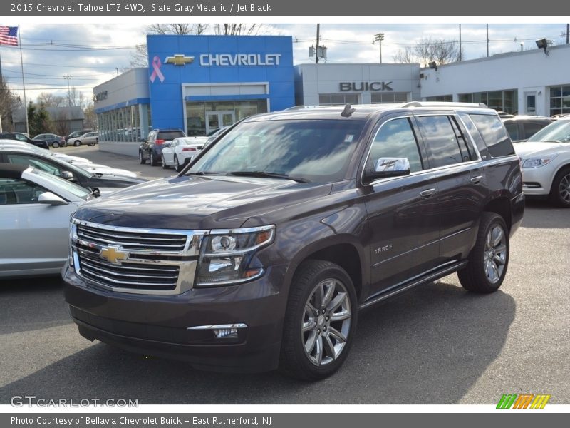 Slate Gray Metallic / Jet Black 2015 Chevrolet Tahoe LTZ 4WD