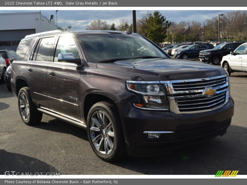 Slate Gray Metallic / Jet Black 2015 Chevrolet Tahoe LTZ 4WD