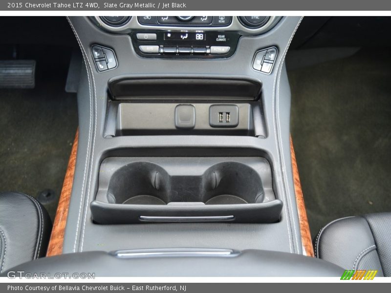Slate Gray Metallic / Jet Black 2015 Chevrolet Tahoe LTZ 4WD