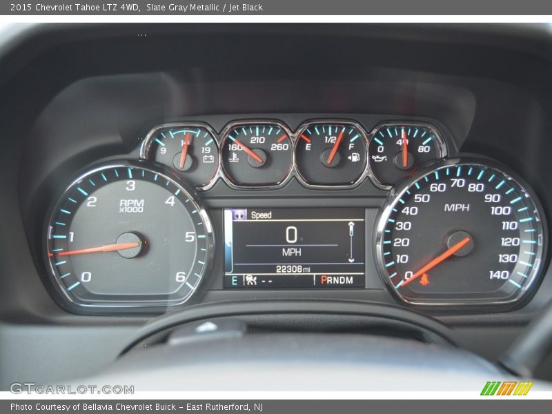 Slate Gray Metallic / Jet Black 2015 Chevrolet Tahoe LTZ 4WD