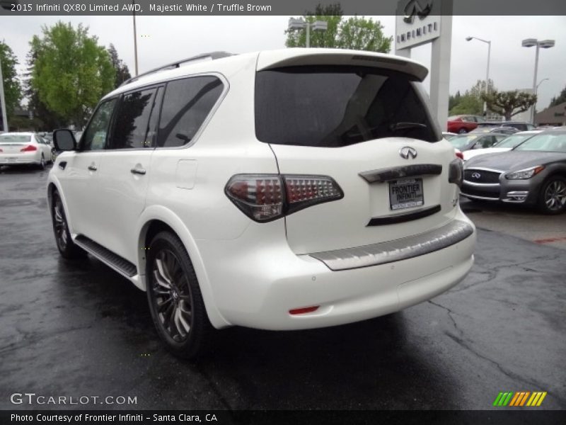 Majestic White / Truffle Brown 2015 Infiniti QX80 Limited AWD