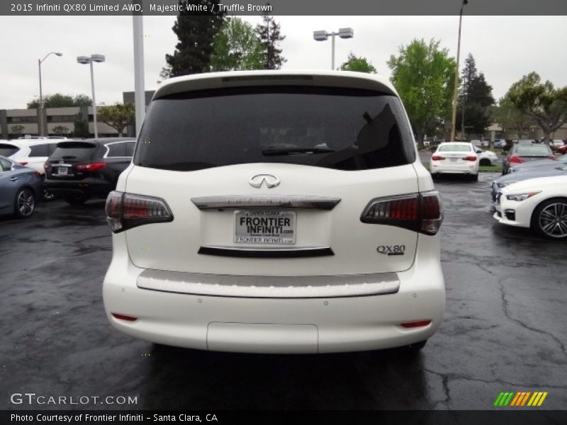 Majestic White / Truffle Brown 2015 Infiniti QX80 Limited AWD