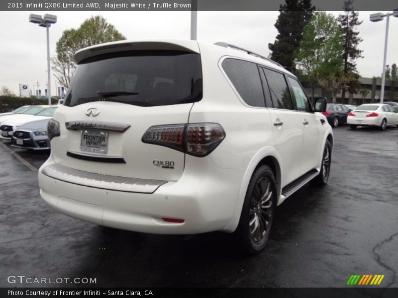 Majestic White / Truffle Brown 2015 Infiniti QX80 Limited AWD