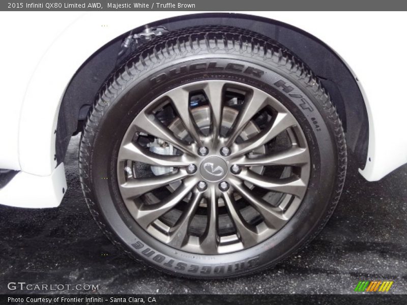 Majestic White / Truffle Brown 2015 Infiniti QX80 Limited AWD